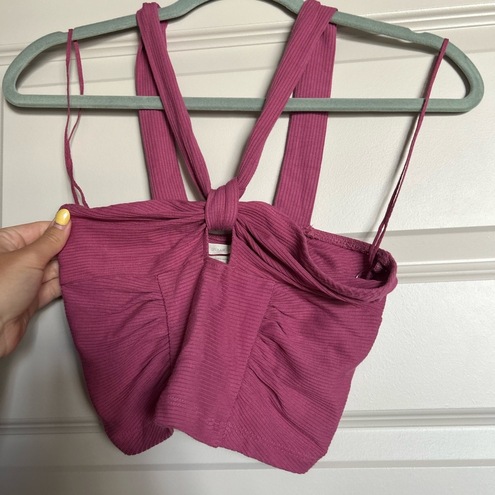 Urban Outfitters Mauve Ribbed Top